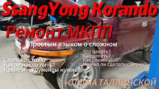 Ssang Yong Korando KJ 2002 Ремонт МКПП своими руками Ремонт МКПП это просто корандо ремонткпп [upl. by Atiran230]