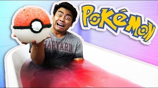 DIY HOW TO MAKE A GIANT POKEBALL BATHBOMB [upl. by Gracye]