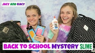 Back to School Mystery Slime Challenge  Jacy and Kacy [upl. by Ora597]