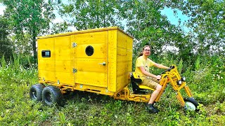 Building an Electric Motorcycle Camper From Scratch  Full Build  Overnight Adventure [upl. by Celestia479]