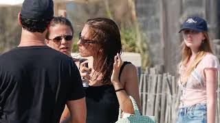 Thylane Blondeau departing from a Saint Tropez beach [upl. by Alleras]