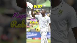 Kagiso Rabada🇿🇦 vs 🇧🇩Bangladesh 2nd Test2024 cricket cricketshorts cristianoronaldo viralvideos [upl. by Etep]