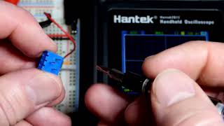 Trimmer potentiometer trimpot component output voltage oscilloscope measured [upl. by Elocen]