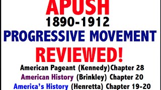 American Pageant Chapter 28 APUSH Review APUSH Period 7 Progressive Era [upl. by Berners]