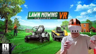 Touching Grass  Lawn Mowing Simulator VR Impressions [upl. by Fayina130]