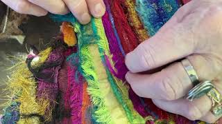 Inspiration Monday sari ribbon and the embellishing machine [upl. by Vickey196]