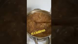 Fő a bableves food cooking recept [upl. by Lenes]