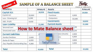 How to make balance sheet  basic fundamental of accounting in tallyprime Part 4 [upl. by Kimble]