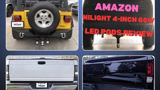 quotNilight 4Inch 60W LED Pods Review  Perfect Backup Lights for Your Truck SUV ATV amp Morequot [upl. by Mann]