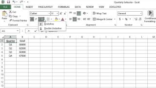 How to Underline in Excel  Microsoft Office Lessons [upl. by Nohsauq]