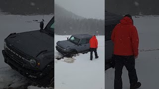 Ford Bronco Falls Through Ice  shorts [upl. by Adham]