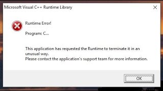 How To Fix Microsoft Visual C runtime library error in Windows 10 [upl. by Nhguav]