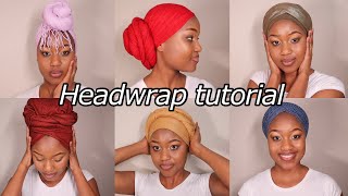 HEADWRAP TUTORIAL  8 quick and easy headwrap styles for any occasion [upl. by Ahsoem]