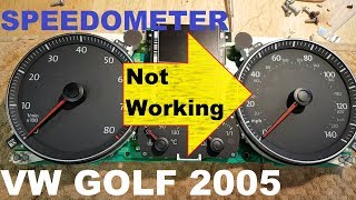 VW Golf 2005 speedometer not working Fault finding and repair [upl. by Nnylirak197]