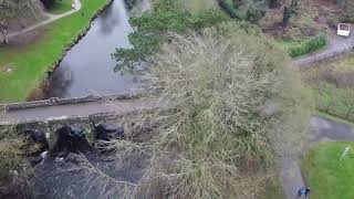 Flying Under Bridge Antrim castle Gdns [upl. by Aiehtela376]