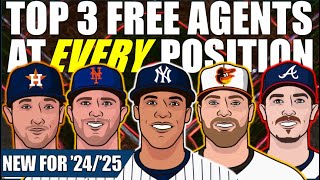 Top 3 MLB Free Agents At Every Position 202425 MLB Offseason [upl. by Artemus]