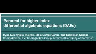 Parareal for higher index differential algebraic equations [upl. by Annayk988]