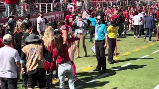 George Kittles Pregame Ritual sanfrancisco49ers levisstadium georgekittle clairekittle [upl. by Ellenar]