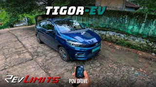 2023 Tata TIGOR EV XZ  Ownership Review  55KW 7375bhp  POVDrive187  RevLimits [upl. by Ydahs]