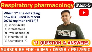 Respiratory pharmacology part 5  questions and answers for nursing compititive exams  pharmacology [upl. by Ecinue]