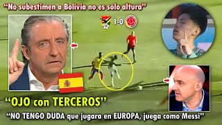 FASCINADOS PERIODISTAS ESPAÑOLES se RINDEN ante BOLIVIA Y MIGUEL TERCEROS tras BOLIVIA VS COLOMBIA [upl. by Lainahtan423]