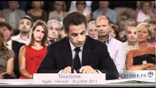 Table ronde sur le thème du tourisme  N Sarkozy [upl. by Letnohc581]