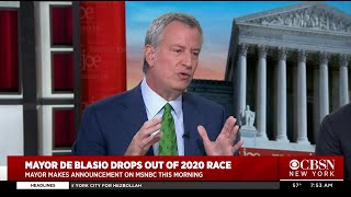 Mayor De Blasio Drops Out Of 2020 Race [upl. by Onaimad48]