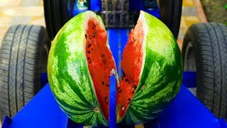 SLICING WATERMELON WITH KINETIC SPLITTER [upl. by Aicssej210]