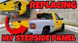 REPLACING MY STEPSIDE PANEL [upl. by Susejedairam857]