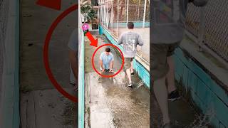 Heartwarming Moment Girl Helps Man Cross Puddle shorts [upl. by Bradley]