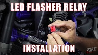 How to install LED Flasher Relay on a 2015 Yamaha FZ07 by TST Industries [upl. by Osrock703]