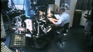 Newspaper production  Linotype  Fleet Street  Typesetting  Reporting London  1982 [upl. by Nael]