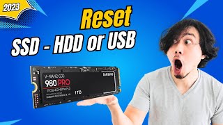 How to Reset SSD Hard drive or USB Drive to Factory Settings 2024 [upl. by Lounge]