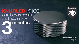 Created a Knurled Knob in only 3 Minutes in Blender [upl. by Begga]