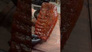 Sesame Seed Spare Ribs bbq barbeque smoker smoked food pork ribs spareribs traegergrills [upl. by Duvall]