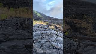 Pahoehoe LAVA FACIES at Maliwai a Pele river of Pele flow from 1974 HAWAII lava volcano [upl. by Anselme]