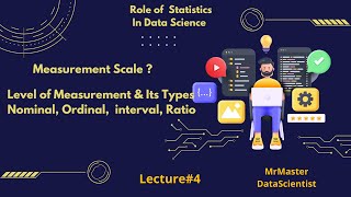 Scale of Measurement Nominal Ordinal Interval and Ratio Scales lecture4 [upl. by Edyak]