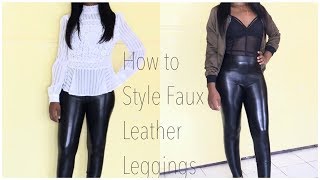 How to Style Faux Leather Leggings [upl. by Hubert]