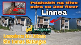 Pagkabit ng tiles parasa 2nd floor Linnea project Lemoubreza San antonio Sto tomas Batangas EP408 [upl. by Nnaecarg]