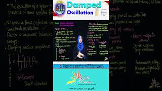 What Is Damped Oscillation I Simple Harmonic Motion and Waves I Chapter 10 I physics [upl. by Mcnutt]