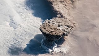 What does a volcanic eruption look like from space [upl. by Bone360]