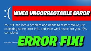 WHEAUNCORRECTABLEERROR Blue Screen BSOD Error On Windows 1110 PC FIX NEW 2024 [upl. by Niryt]