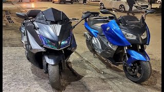 Tmax 530 VS Bmw C650 شا تختارو [upl. by Ayortal]