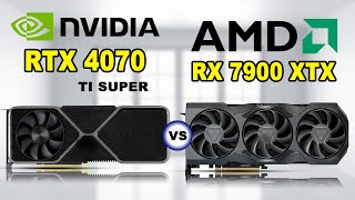 NVIDIA GeForce RTX 4070 Ti SUPER vs AMD Radeon RX 7900 XTX Graphics Cards [upl. by Alexandrina]