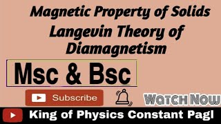 Langevin Theory of Diamagnetism [upl. by Dino]