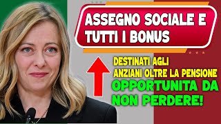 Assegno Sociale e Tutti i Bonus Destinati agli Anziani Oltre la PensioneOpportunità da Non Perdere [upl. by Ahsiryt134]