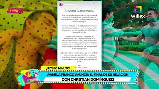 Amor y Fuego  ENE 31 PAMELA FRANCO ANUNCIA EL FINAL DE SU RELACIÓN CON CHRISTIAN DOMÍNGUEZ Willax [upl. by Giliana]