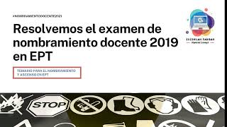 Resolvemos el examen de nombramiento docente [upl. by Llerud]