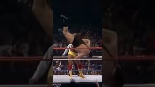 Hulk Hogan body slams Andre the Giant at Wrestlemania 3 [upl. by Glenda363]