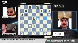 Hans Niemann Against The World  Hans Niemann vs Anish Giri  Day 1  Blitz [upl. by Anthea]